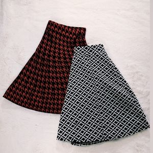 2 Candies Red Houndstooth Skirts ❤️🖤